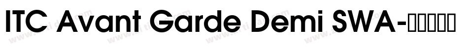 ITC Avant Garde Demi SWA字体转换